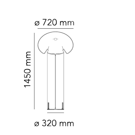 Flos Chiara T Alluminio Da Terra